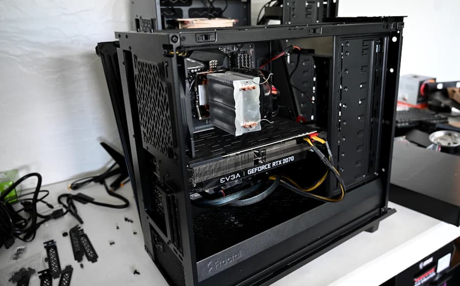 An open desktop computer ready for cleaning and performance tuning