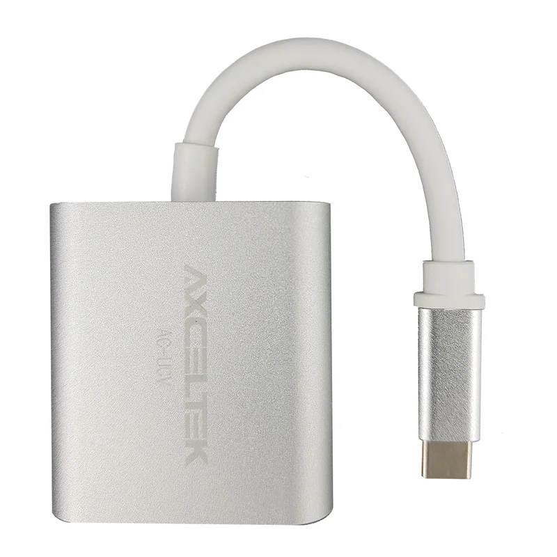 Axceltek 15cm USB-C to VGA Video Adapter (1080p Full HD, Aluminium)