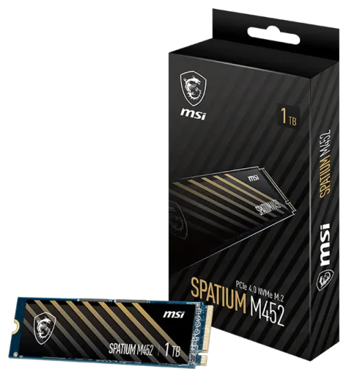 MSI SPATIUM M452 500GB PCIe 4.0 NVMe M.2 Internal SSD
